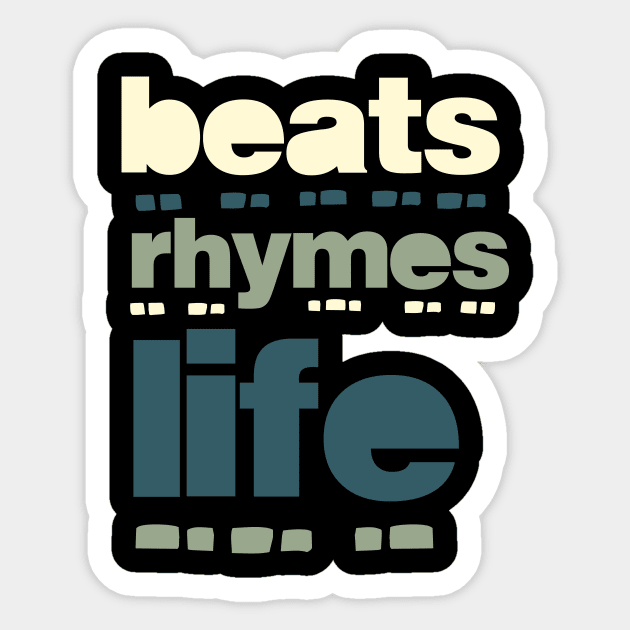 beats rhymes life 2023 05 Sticker by 2 souls